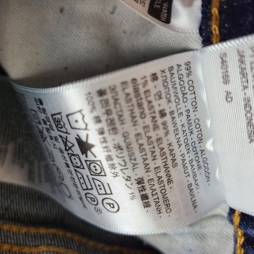 Levi's 505 Jeans Straight Leg Dark Blue Denim Wash Size 36 x 30 - Picture 11 of 11